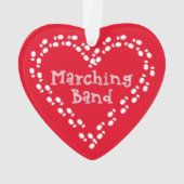 Marching Band Footprint Heart Ornament (achterkant)