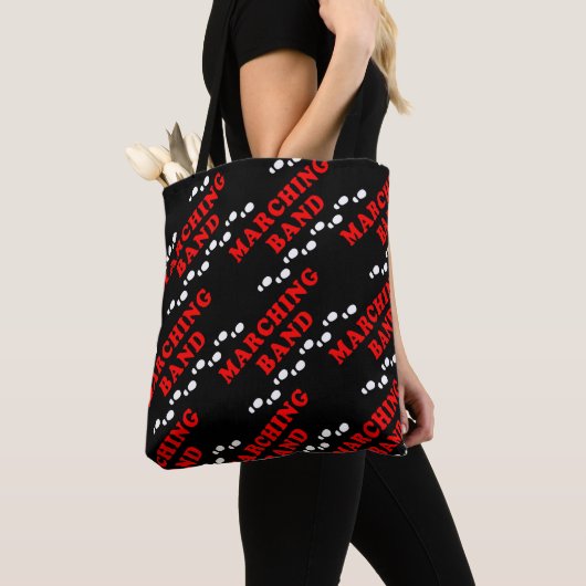 Marching Band Footprint Tote Bag (Dichtbij)