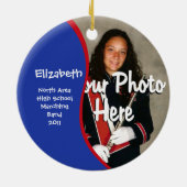 Marching Band Foto Keramisch Ornament (Achterkant)