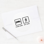 Marching Band - Franse hoorn Ronde Sticker (Envelop)