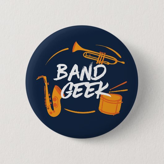 Marching Band Geek Funny Musician Ronde Button 5,7 Cm (Voorkant)