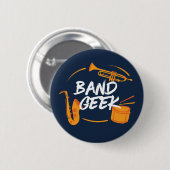Marching Band Geek Funny Musician Ronde Button 5,7 Cm (Voorkant /achterkant)
