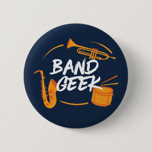 Marching Band Geek Funny Musician Ronde Button 5,7 Cm