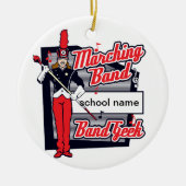 Marching Band Geek Red Keramisch Ornament (Voorkant)