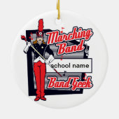Marching Band Geek Red Keramisch Ornament (Achterkant)