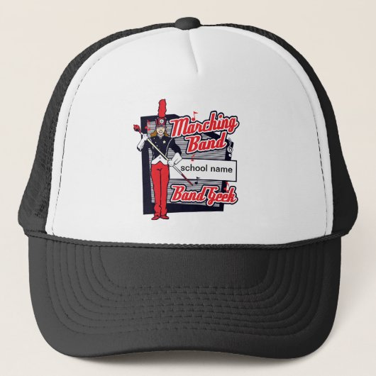 Marching Band Geek Red Trucker Pet (Voorkant)