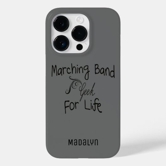 Marching Band Geek Typography Name Case-Mate iPhone Case (Achterkant)