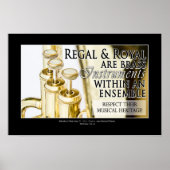 Marching Band Gezegde & Quotes - Brass Instruments Poster (Voorkant)