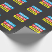 Marching Band Gift Peace Love Percussicien Cadeaupapier (Hoek)