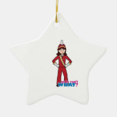 Marching Band Girl Keramisch Ornament (Voorkant)