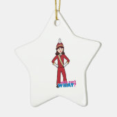 Marching Band Girl Keramisch Ornament (Links)