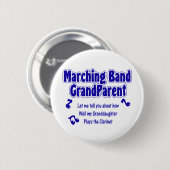 Marching Band Grandparent/ Clarinet Ronde Button 5,7 Cm (Voorkant /achterkant)