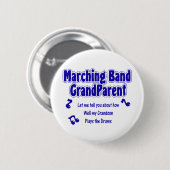 Marching Band Grandparent/ Drums Ronde Button 5,7 Cm (Voorkant /achterkant)