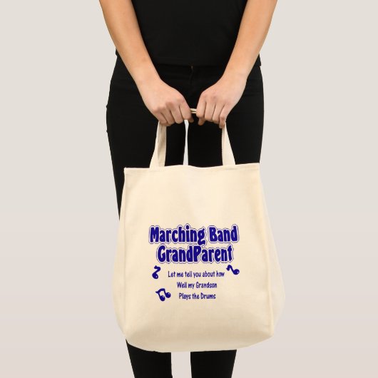 Marching Band Grandparent/ Drums Tote Bag (Voorkant (product))
