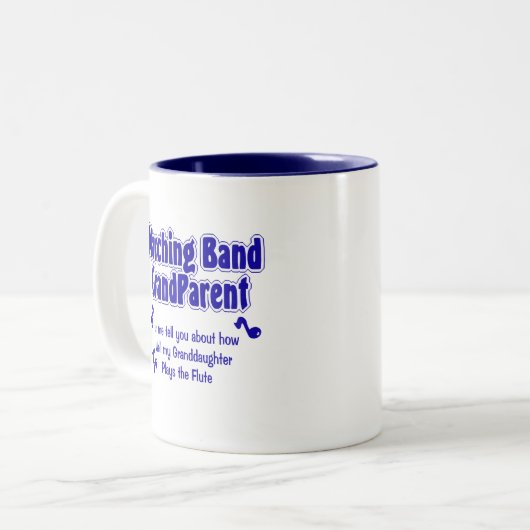Marching Band Grandparent Tweekleurige Koffiemok (Voorkant links)