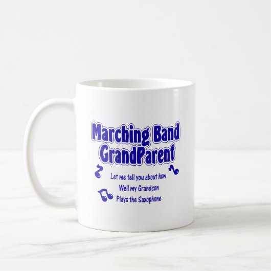 Marching Band Grootouder/ Saxofoon Koffiemok (Links)