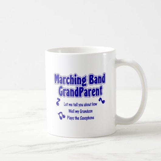 Marching Band Grootouder/ Saxofoon Koffiemok (Rechts)