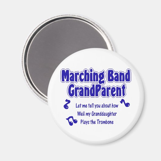 Marching Band Grootouder/Trombone Magneet (Voorkant / Achterkant)