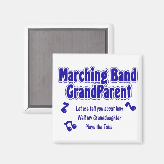 Marching Band Grootouder/ Tuba Magneet (Voorkant / Achterkant)