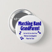 Marching Band Grootouder/ Tuba Ronde Button 5,7 Cm (Voorkant /achterkant)