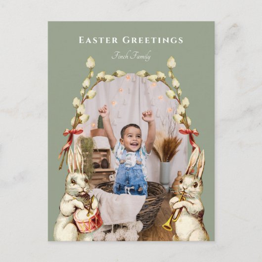 Marching Band Happy Easter Photo Briefkaart (Voorkant)