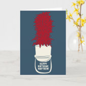 Marching Band Hat with Feathers Personalized Kaart (Gele Bloem)