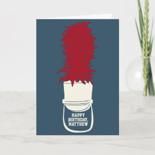 Marching Band Hat with Feathers Personalized Kaart