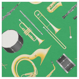 Marching Band Instrumenten Musicus Groen Stof