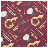 Marching Band Instruments Musician Burgundy Stof (Swatch)