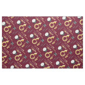 Marching Band Instruments Musician Burgundy Stof (Fat Quarter)