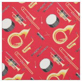 Marching Band Instruments Musician Red Stof (Swatch)
