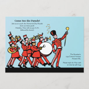 Marching Band Invitation Kaart