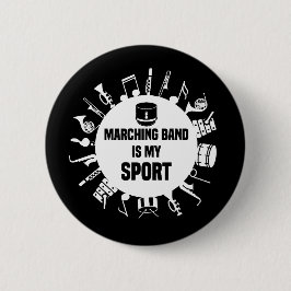 Marching Band is mijn sport Ronde Button 5,7 Cm
