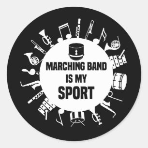 Marching Band is mijn sport Ronde Sticker