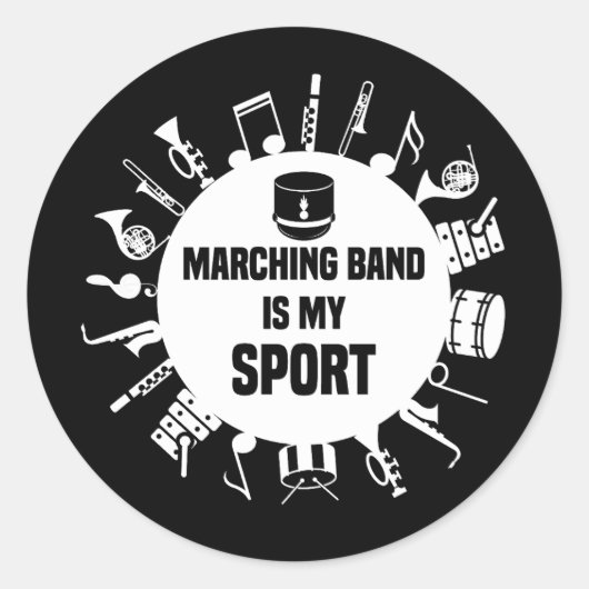 Marching Band is mijn sport Ronde Sticker (Voorkant)