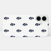 Marching Band Kat Drummer Navy Blauw Goud Patroon Case-Mate iPhone Case (Achterkant (horizontaal))