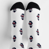 Marching Band Kat Drummer Navyblauw Rood Sokken (Top)
