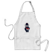 Marching Band Kat Drummer Navyblauw Rood Standaard Schort (Voorkant)
