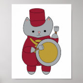 Marching Band Kat Maroon en Goud Poster (Voorkant)