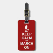 Marching Band Keep Calm en March on Bagagelabel (Voorkant verticaal)
