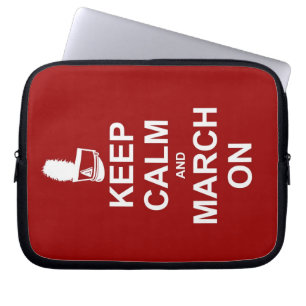 Marching Band Keep Calm en March on Laptop Sleeve