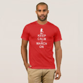Marching Band Keep Calm en March on T-shirt (Voorkant volledig)