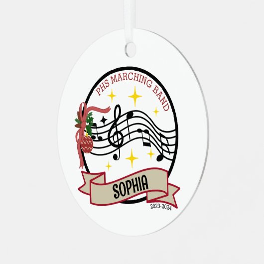 Marching Band Kerst Ornament (Voorkant links)