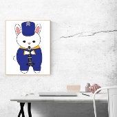 Marching Band klarinet konijn blauw geel goud Poster