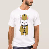 Marching Band Konijn Klarinet Goud Zwart T-shirt (Voorkant)