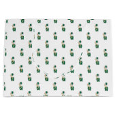 Marching Band Konijn Trombone Groen Goud Patroon Groot Cadeauzakje (Voorkant)