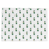 Marching Band Konijn Trombone Groen Goud Patroon Groot Cadeauzakje (Achterkant)