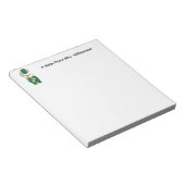 Marching Band Konijn Trombone Groen Personaliseer Notitieblok (Schuin)