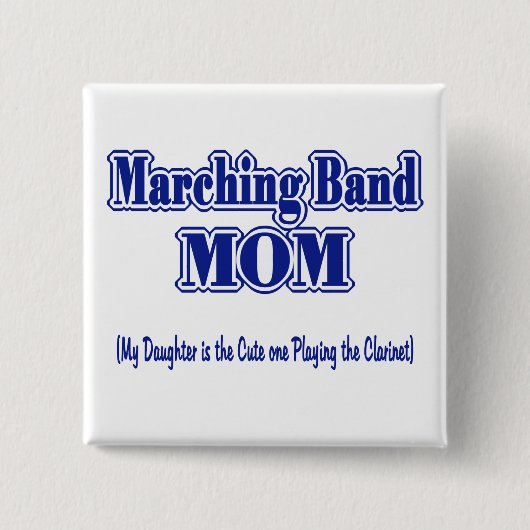 Marching Band Ma/Clarinet Vierkante Button 5,1 Cm (Voorkant)
