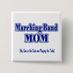 Marching Band Ma/Tuba Vierkante Button 5,1 Cm